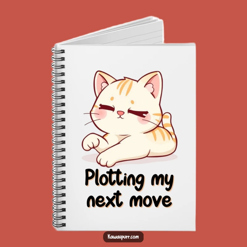 Funny Kawaii Lazy Cat Notebook: Jot Down Ideas with Mischievous Flair