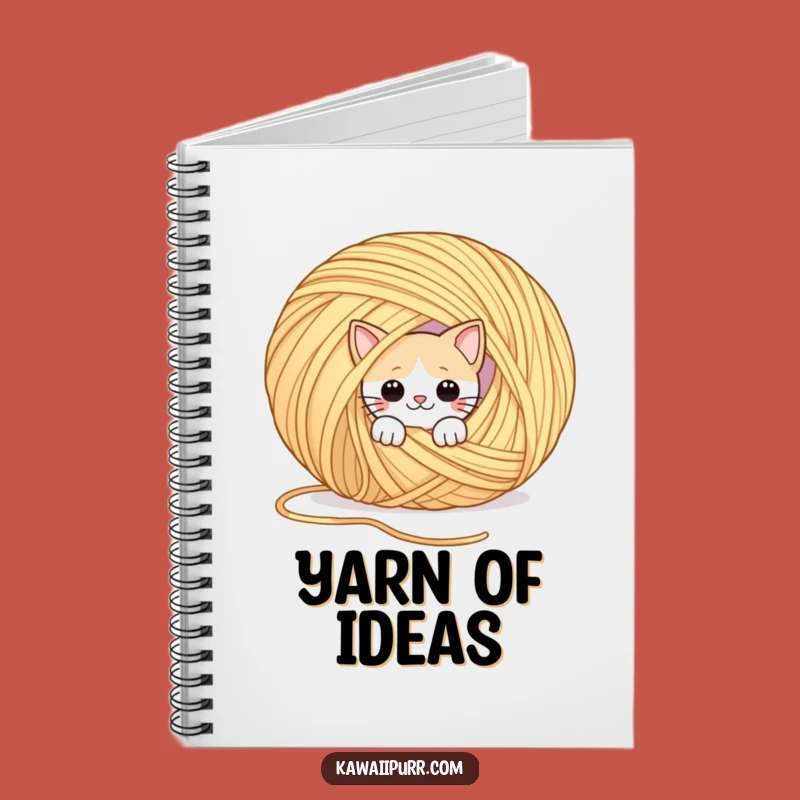Funny Peek-a-Boo Cat Yarn Notebook: Journal Your Playful Thoughts!