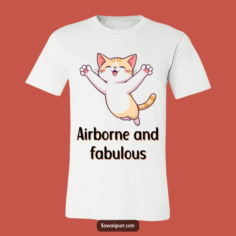 Funny Cat Leap T-Shirt: Graceful Feline Acrobatics Tee, Perfect Funny Gift