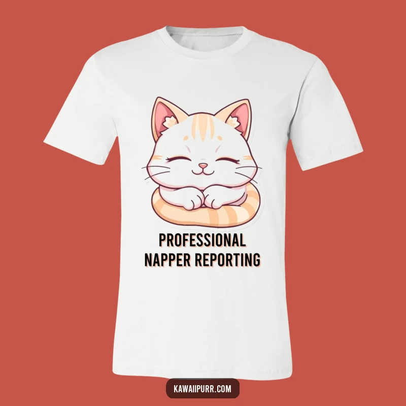 Funny Cat Napping T-Shirt: Cozy Feline Snooze Humor for Ultimate Chill, Great Gift
