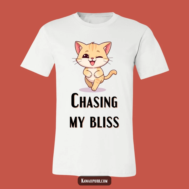 Funny Dizzy Cat Tail Chase T-Shirt: Silly Feline Fun Wearable Gift!