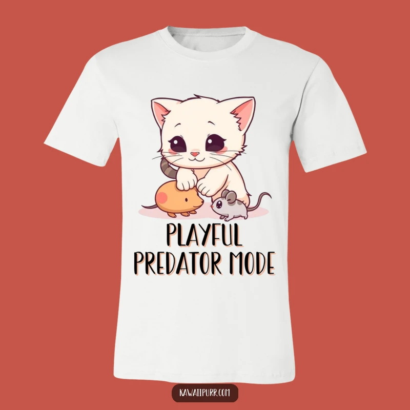 Funny Pouncing Kitten T-Shirt: Action-Packed Playful Character, Ideal Funny Gift for Cat Fanatics!