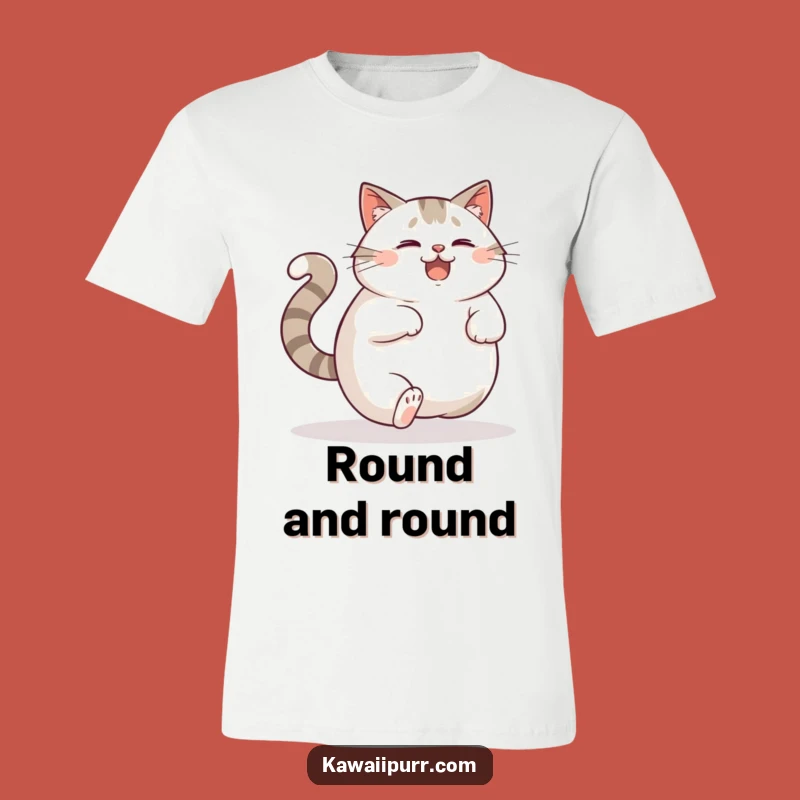 Playful Pursuit Funny Cat Tail T-Shirt, Dizzy Feline Tee, Great Funny Gift