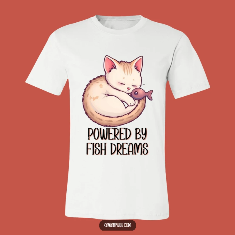 Funny Kitten Fish Dream T-Shirt: Hilarious Sleepy Cat Tee for Ultimate Comfort and Fun