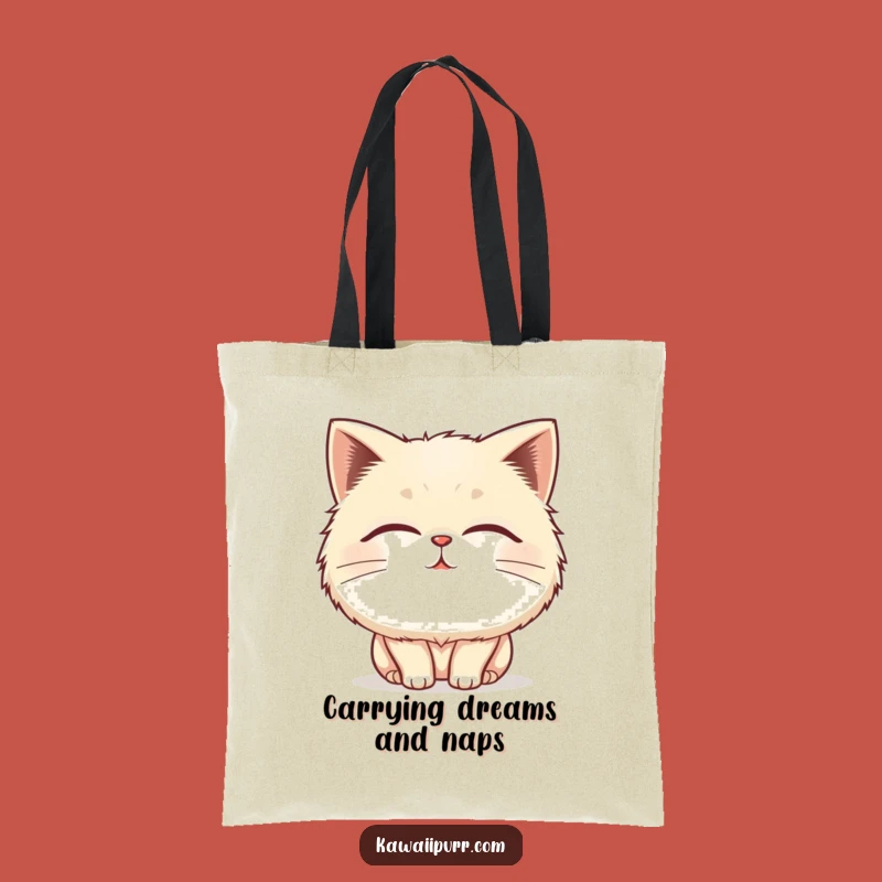 Funny Fluffy Cat Purring Tote Bag: Carry Your Essentials with Purrfect Style, Funny Gift