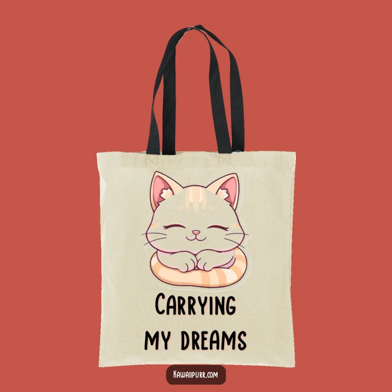 Funny Cat Napping Tote Bag: Carry Your Essentials with Peaceful Feline Charm, Fun Gift