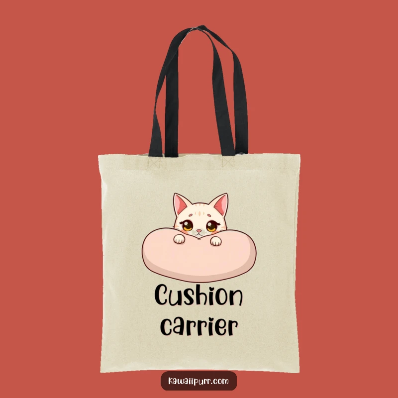 Funny Cat Cushion Tote Bag: Carry Innocence with Style, Eco-Friendly Gift