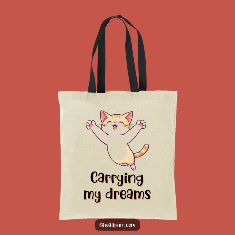 Funny Cat Leap Tote Bag: Stylish Feline Acrobatics Eco-Friendly Funny Gift