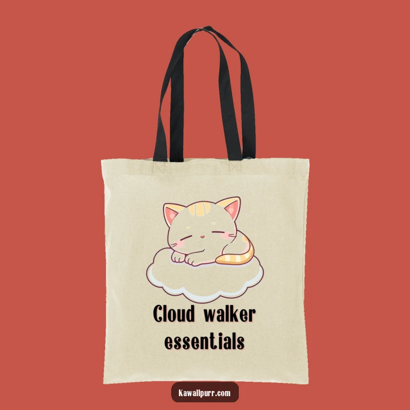 Funny Kawaii Cloud Cat Tote Bag: Carry Your Blissful Essentials