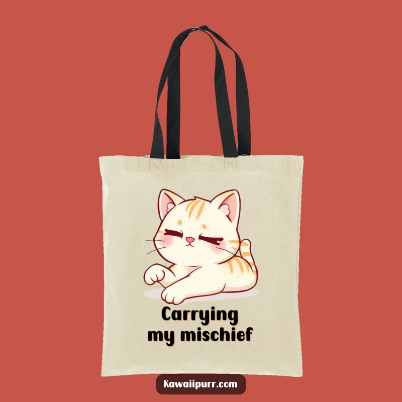 Funny Kawaii Lazy Cat Tote Bag: Carry Your Mischief with Style